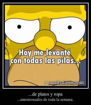 ...de platos y ropa