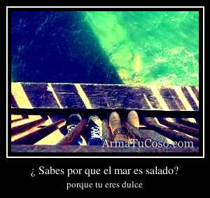 ¿ Sabes por que el mar es salado?