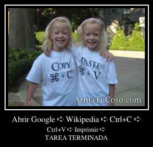 Abrir Google ➪ Wikipedia ➪ Ctrl+C ➪