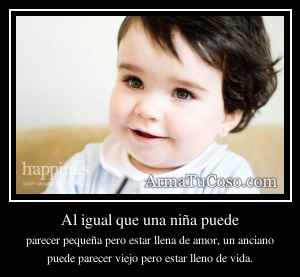 Al igual que una niña puede