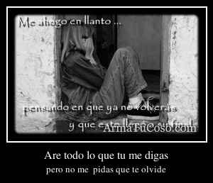 Are todo lo que tu me digas