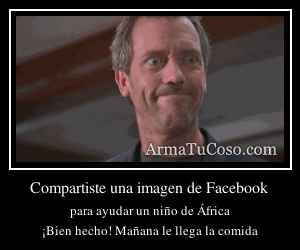 Compartiste una imagen de Facebook