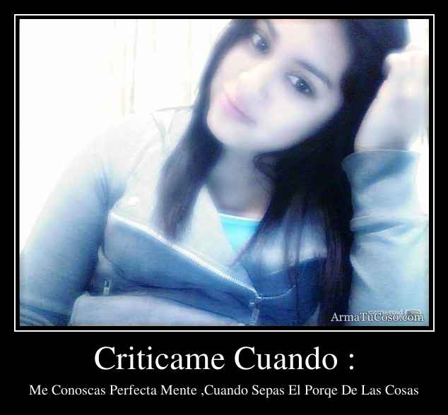 Criticame Cuando :