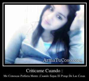 Criticame Cuando :
