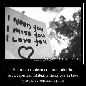 El amor empieza con una mirada,