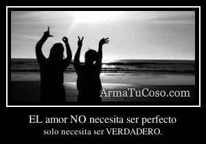 EL amor NO necesita ser perfecto