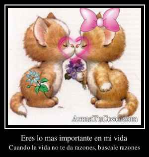 Eres lo mas importante en mi vida