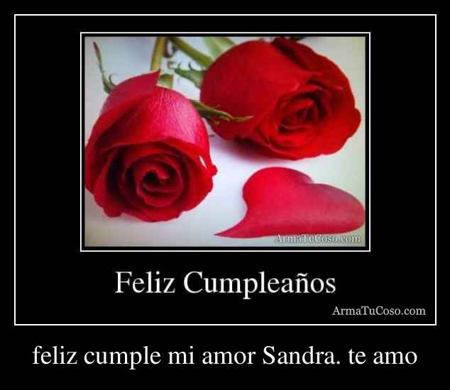 Feliz Cumpleaños Sandra