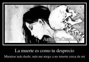 La muerte es como tu desprecio