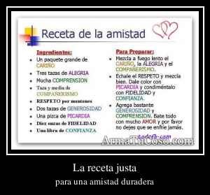 La receta justa