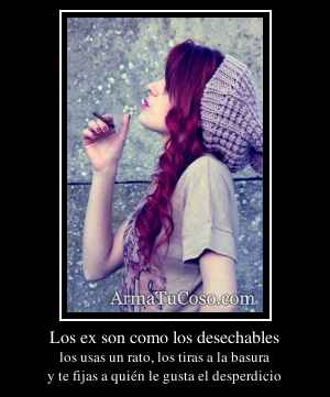 Los ex son como los desechables