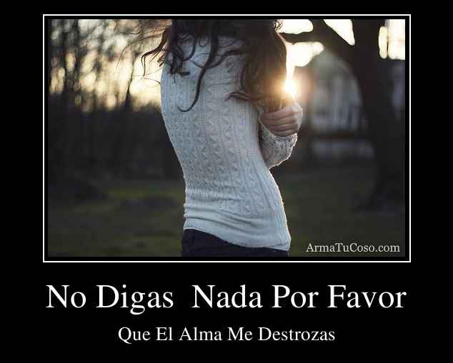 No porfavor