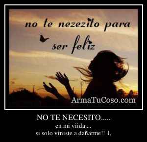 NO TE NECESITO.....
