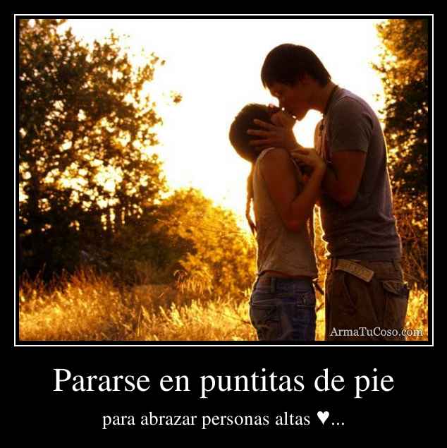 Pararse en puntitas de pie