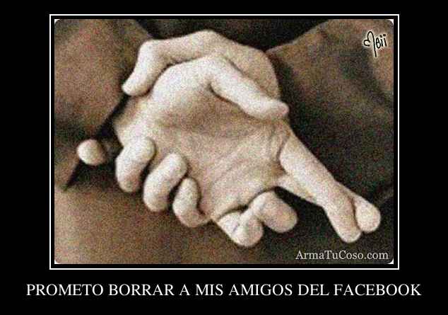 PROMETO BORRAR A MIS AMIGOS DEL FACEBOOK