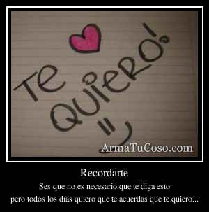 Recordarte