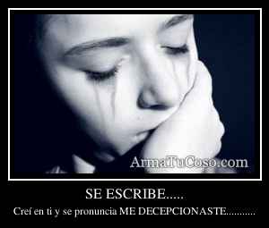 SE ESCRIBE.....