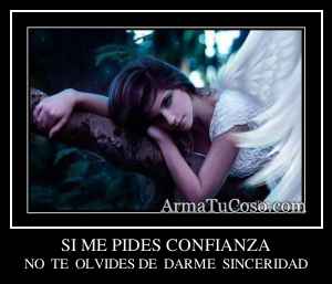 SI ME PIDES CONFIANZA
