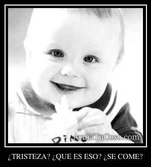 ¿TRISTEZA? ¿QUE ES ESO? ¿SE COME?
