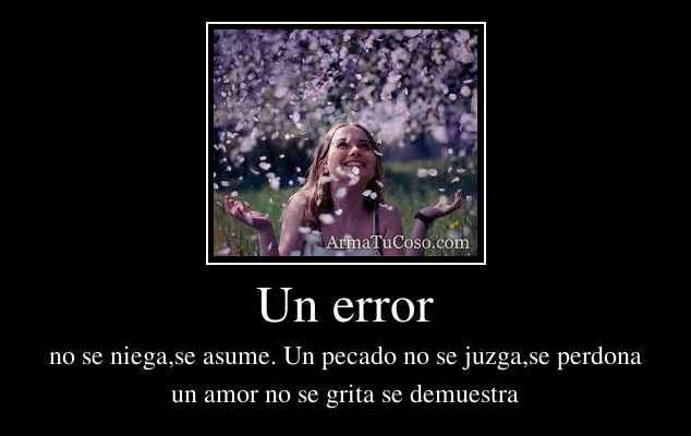 Un error