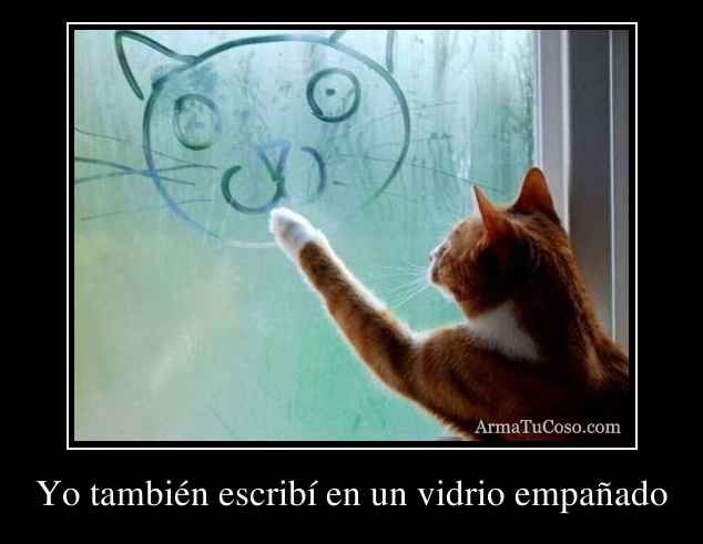 Yo también escribí en un vidrio empañado